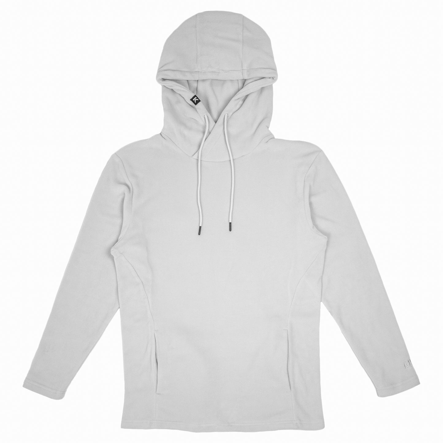 Grey-Sustainable-eco-friendly-unisex-polar-fleece-hoodie-pullover